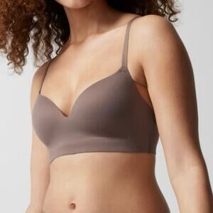 Soma Enbliss Wireless Seamless Mocha Brown Soft Comfortable Bra Size 38DD